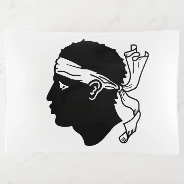 Large trinket tray with flag of Corsica (Front)