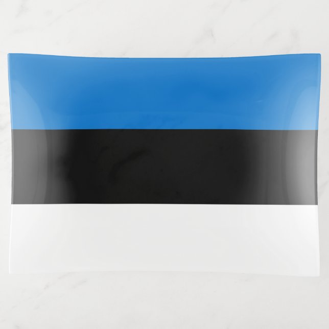 Large trinket tray with flag of Estonia (Front)