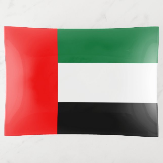 Large trinket tray with flag of UAE (Front)