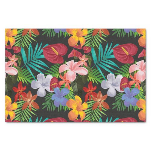 Large Tropical Flowers Hibiscus Decoupage Tissue Paper