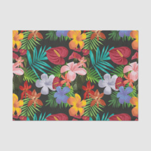 Large Tropical Flowers Hibiscus Decoupage Tissue Paper