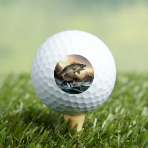 Large Trout in Rapids Golf Balls