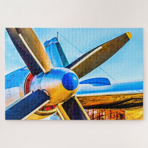 Large Turboprop Engine Propellers Jigsaw Puzzle