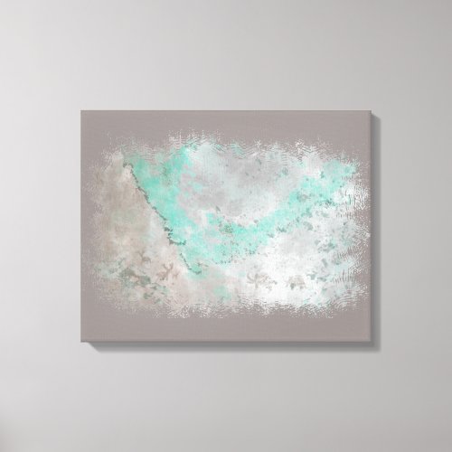 Large Turquoise Cave Painting Wall Art Decor