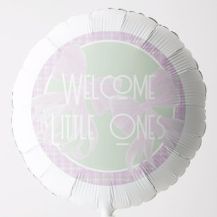 Large- Twin Pink plaid Coquette pink Bows Balloon