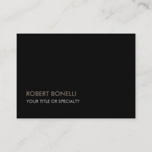 Large Unique Modern Black Stylish Business Card