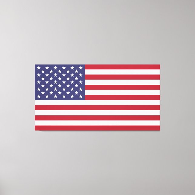 Large United States of America Flag Canvas Print (Front)