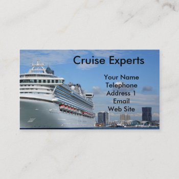 Large Vacation Cruise Ship Business Card by asiastockimages at Zazzle