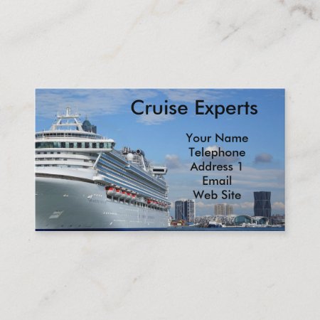 Large Vacation Cruise Ship Business Card