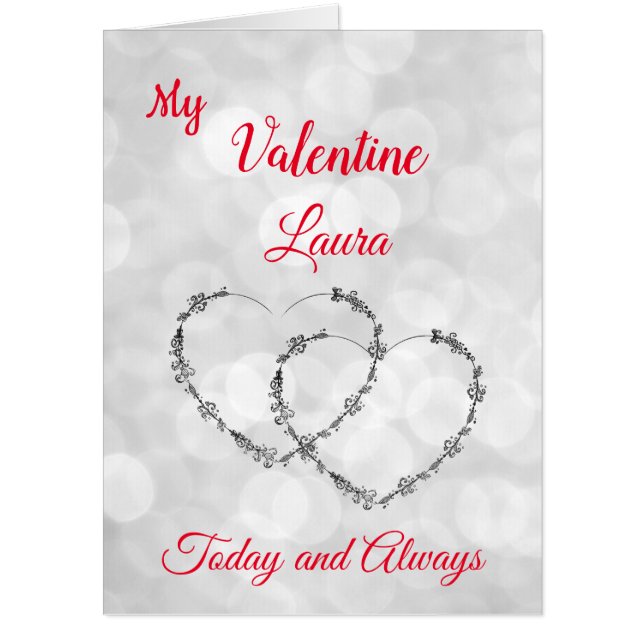 Large Valentines Day design greeting Card (Front)