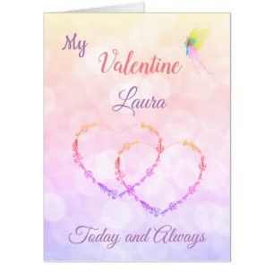Large Valentines Day design greeting Card