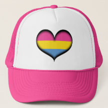 Large Vector Heart in Pansexual Pride Flag Colors