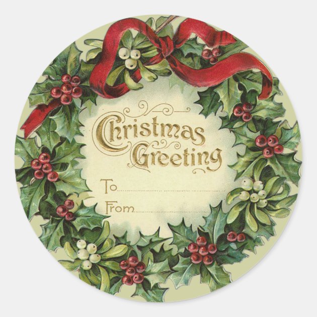 Large Victorian Christmas Name Tags For Gifts