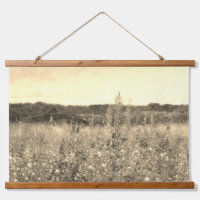 Large Vintage Botanical Gold Field Floral Greenery