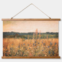 Large Vintage Botanical Gold Field Floral Greenery