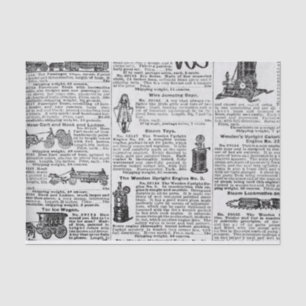 Large Vintage Catalog Page Tissue Paper