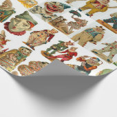 Large Vintage Clowns Wrapping Paper (Corner)