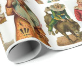 Large Vintage Clowns Wrapping Paper (Roll Corner)