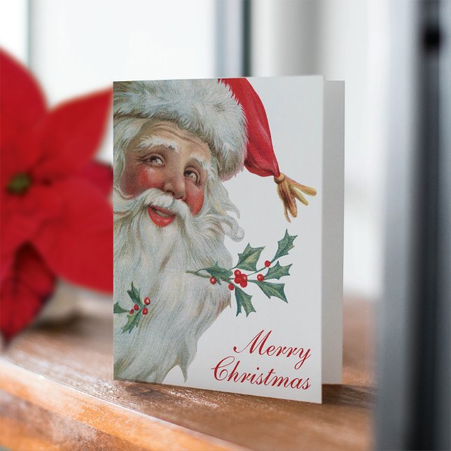 Large Vintage Santa Non-Photo Holiday Card (Creator Uploaded)