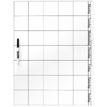 Large W/ Pen Dry Erase Board With Days Of Week by StormythoughtsGifts at Zazzle