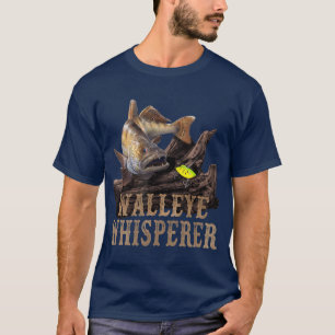 Large Walleye With Fishing Lure Drawing Walleye T-Shirt