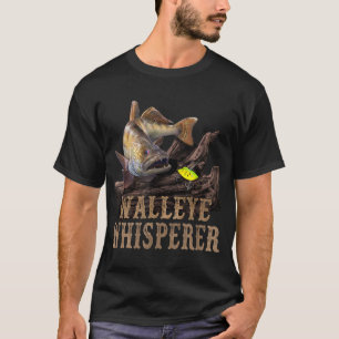 Large Walleye With Fishing Lure Drawing Walleye Wh T-Shirt