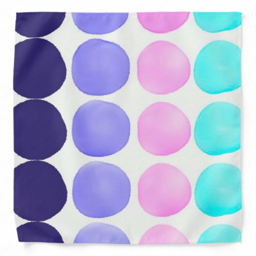 Large watercolor dots bandana