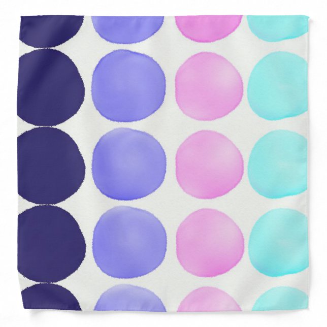 Large watercolor dots bandana (Front)