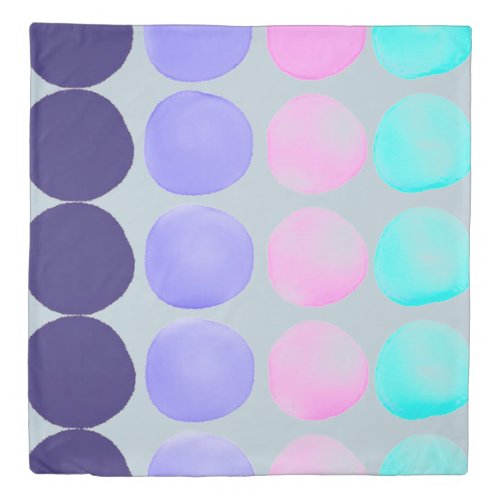 Large watercolor dots duvet cover