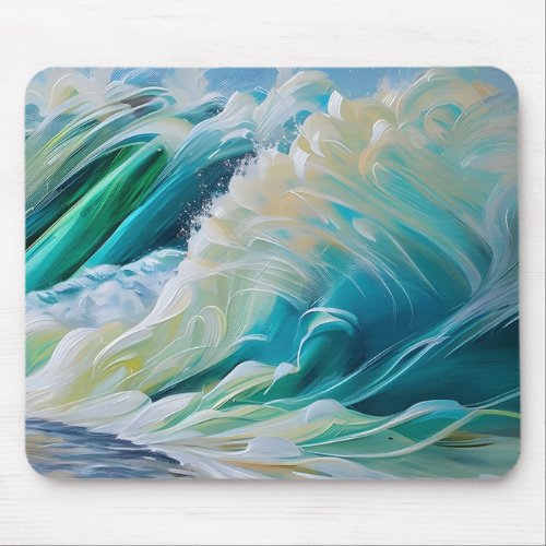 Large wave in the ocean mouse pad