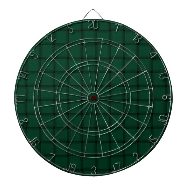 Large Weave - British Racing Green Dartboard With Darts (Front)