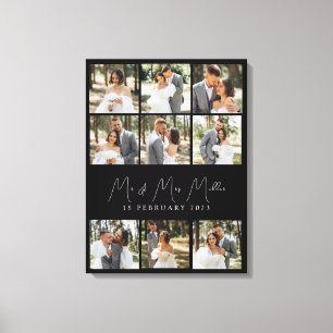 Large Wedding Collage Photo Canvas Gift