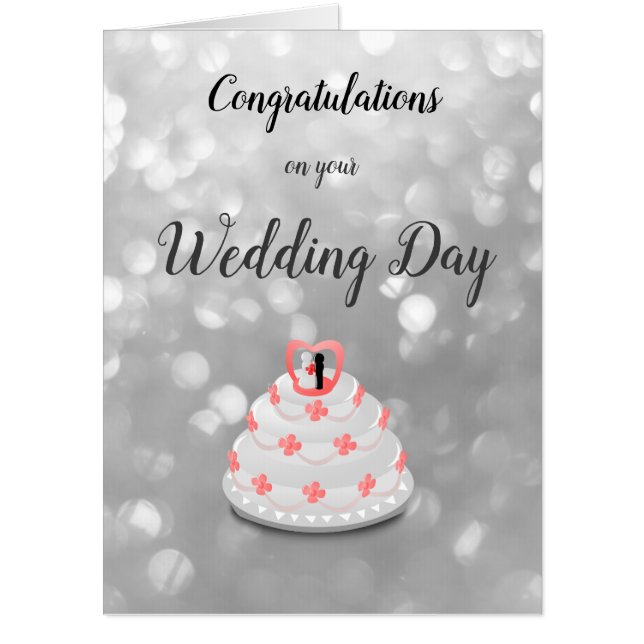 Large Wedding Day design Card (Front)