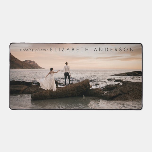 Large Wedding Planner Premium Custom Photo Desk Mat (Front)