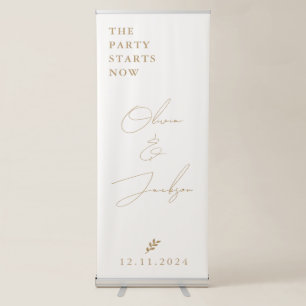 Large Wedding Sign Pull-up Banner