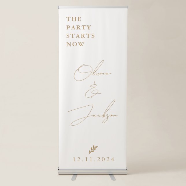 Large Wedding Sign Pull-up Banner (Front)