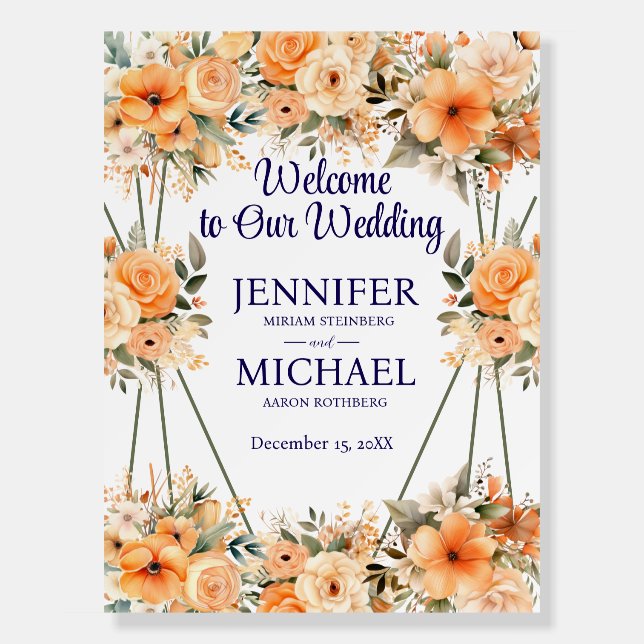 Large Wedding Welcome Sign (Front)