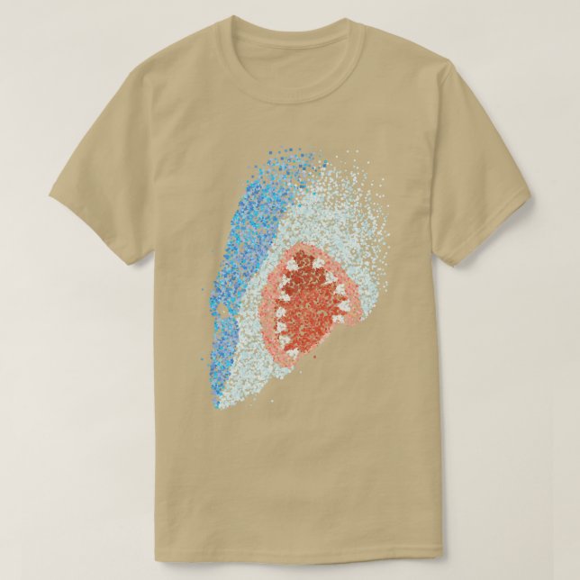 Large Weisser Hai Haie Hailebrhater T-Shirt (Design Front)