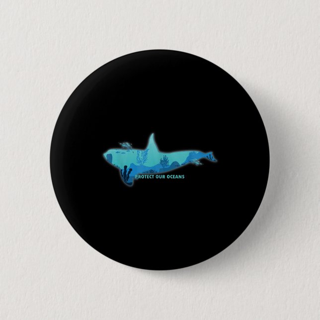 Large Whale Environmental Protection, Climate Prot Button (Front)