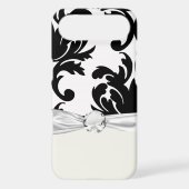 large white and black bold damask Case-Mate iPhone case (Back)