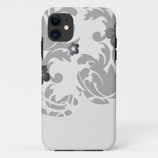 large white and black bold damask Case-Mate iPhone case (Back)
