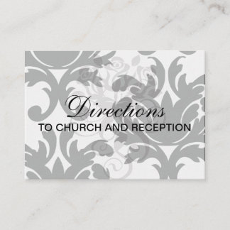 large white and black bold damask enclosure card
