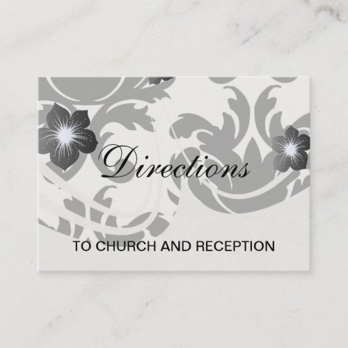 large white and black bold damask business card template