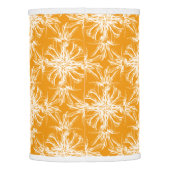 Large White Damasks on Marigold Orange Lamp Shade (Back)