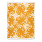 Large White Damasks on Marigold Orange Lamp Shade (Front)