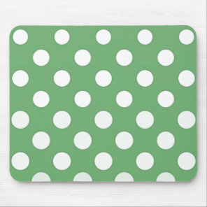 Large white dots on lime green mouse pad