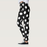 Large White Polka Dot Pattern - Custom Color Black Leggings<br><div class="desc">Large-scale polka dot pattern on custom color,  template is on black</div>
