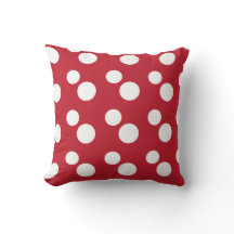 Large White Polka Dots | Red