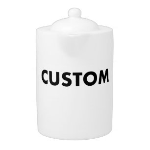 Large White Porcelain Custom Teapot Blank Template