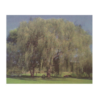 Large willow tree wood wall decor